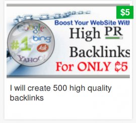 A penny per spammy backlink.