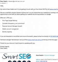Aussie SEO Company Spam