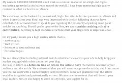 Bad Guest Blogging Example