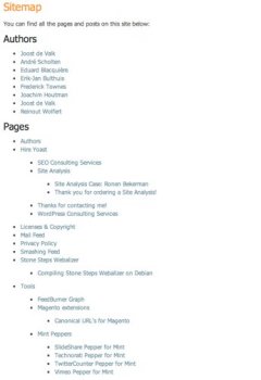 HTML sitemap for wordpress, as shown on Yoast
