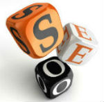 Kingwood TX SEO letter blocks stacked on top of each other spelling out S.E.O.