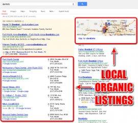 Local Organic Search Listings