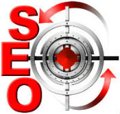 Red & white League City SEO logo