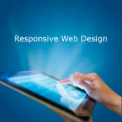 Responsive Woodlands TX website design photo of hand typing on a tablet