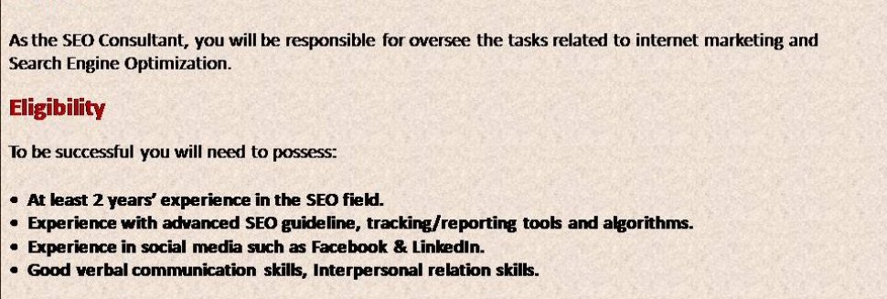 SEO Consultant Jobs