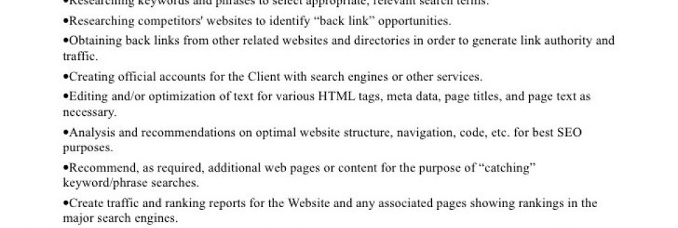 SEO Service Agreement