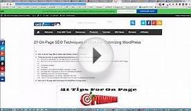 On Page SEO Techniques For Optimizing WordPress Posts